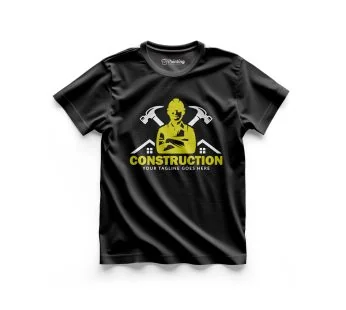 Customize Your Logo Printed Construction Company T-Shirt IFCC06