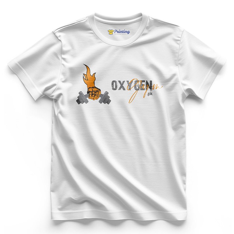 Oxygen Gym Logo Printed T-Shirt SFAG07