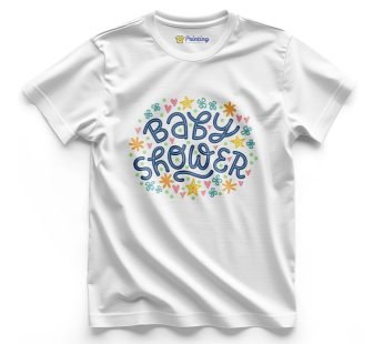 Baby Shower Artwork Printed T-Shirt ECBS15