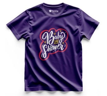 Baby Shower Theme Vector Printed T-Shirt ECBS06