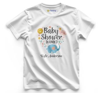 Baby Shower Clipart Printed T-Shirt ECBS09