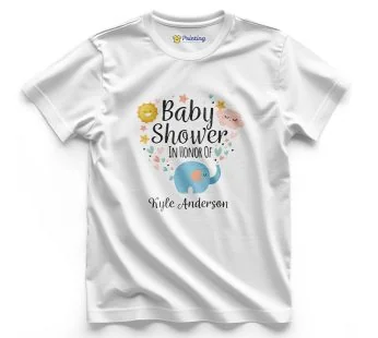 Baby Shower Clipart Printed T-Shirt ECBS09