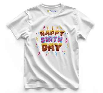 Happy Birthday Artwork Clipart T-Shirt ECHB-15