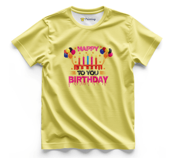 Happy Birthday Abstract Clipart T-Shirt ECHB-08