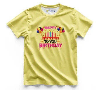 Happy Birthday Abstract Clipart T-Shirt ECHB-08