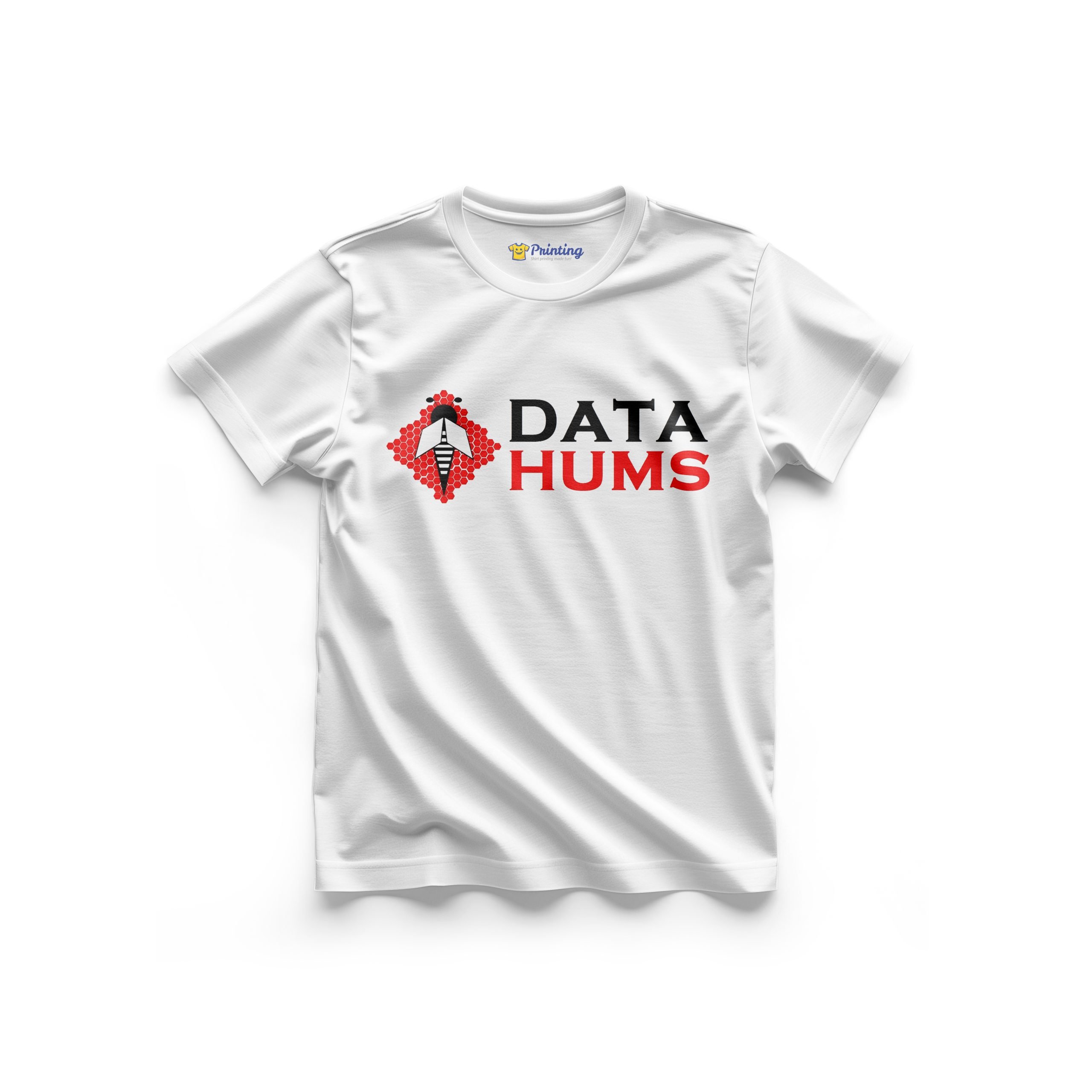 Data Hums Logo Printed - Call Center Staff T-Shirts CBCC08