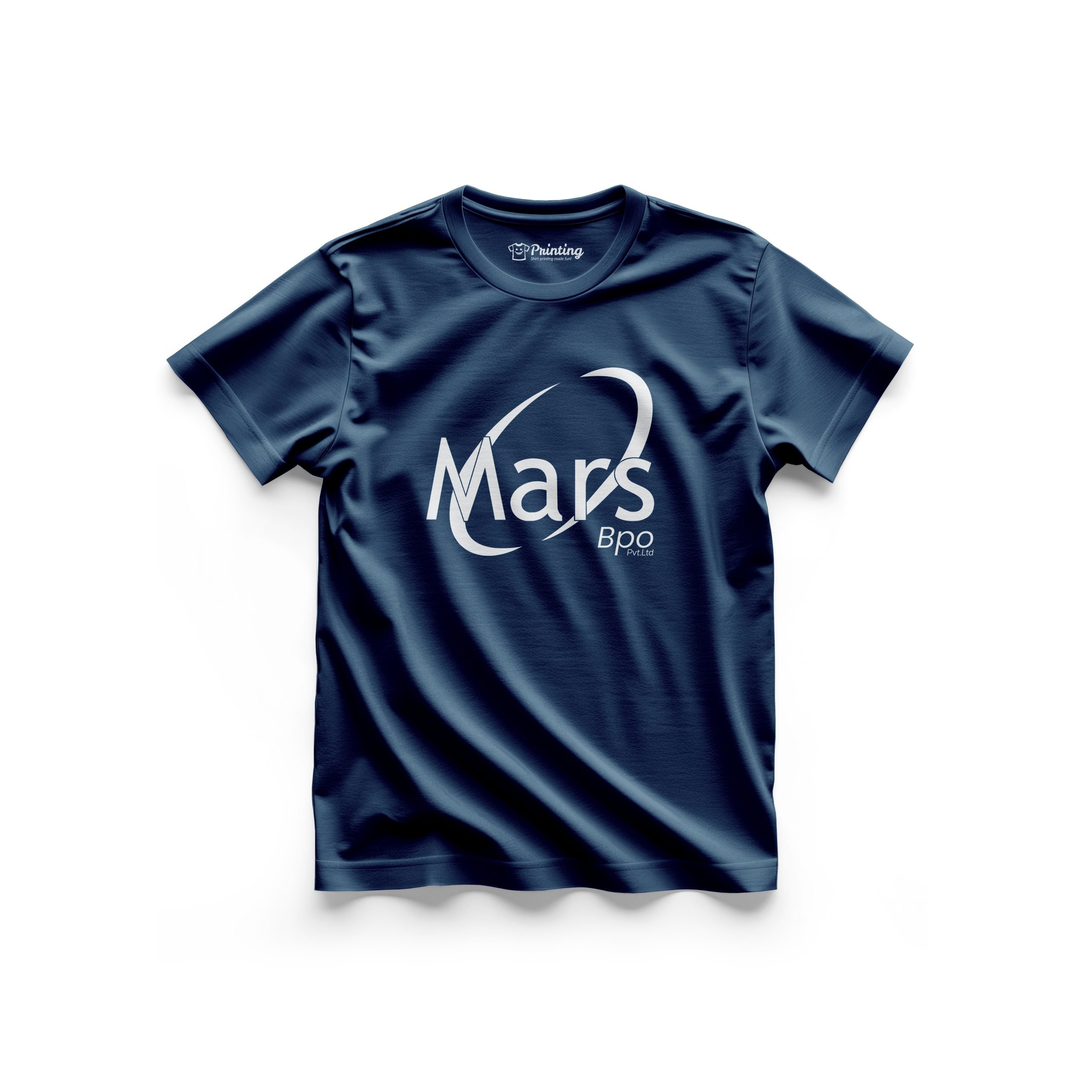 Mars BPO Logo Printed - Call Center Staff T-Shirts CBCC14