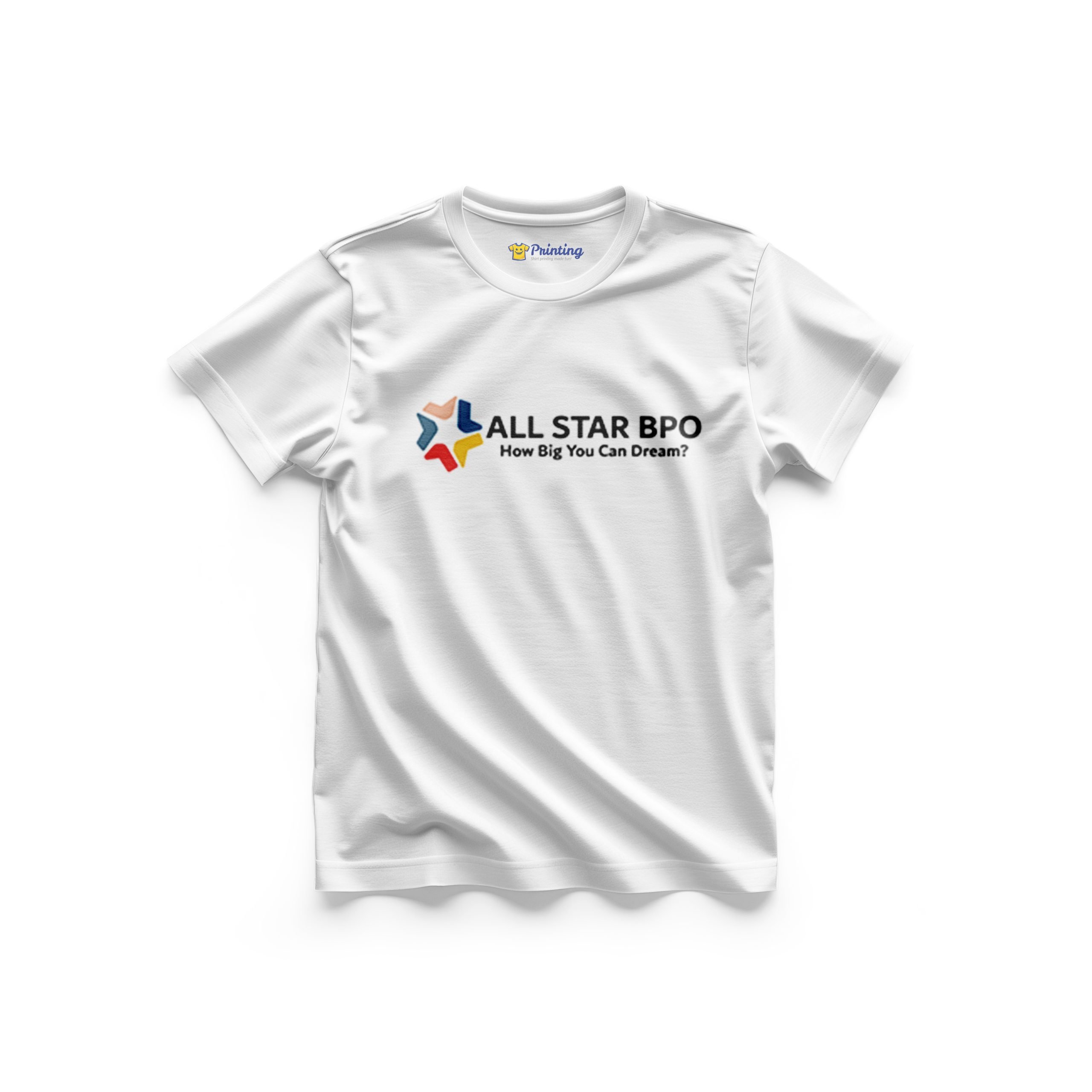 All Star BPO Logo Printed - Call Center Staff T-Shirts CBCC15