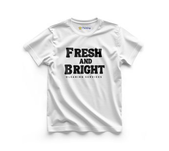Fresh and Bright Logo Printed – Cleaning Staff T-Shirts CBCS02
