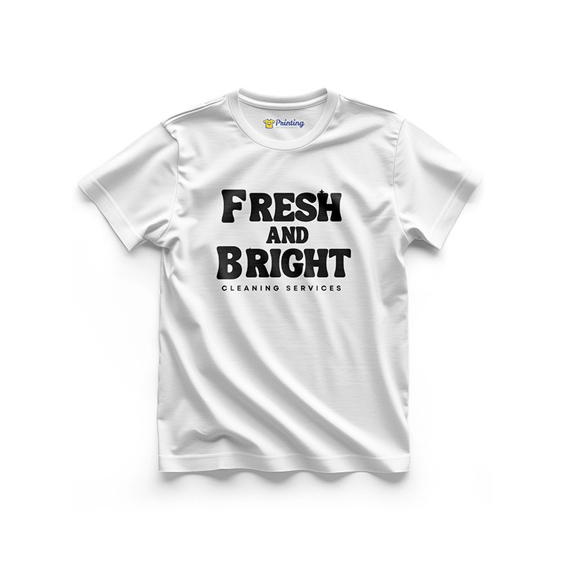 Fresh and Bright Logo Printed - Cleaning Staff T-Shirts CBCS02