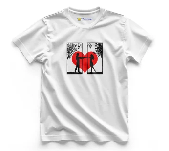 Romantic Couple Vector Printed T-Shirt ECCT-11
