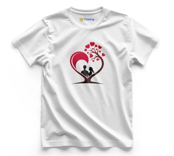 Romantic Couple Vector Printed T-Shirt ECCT-12