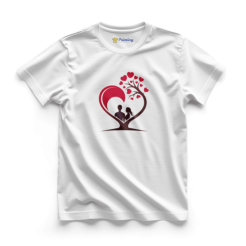 Romantic Couple Vector Printed T-Shirt ECCT-12