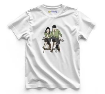 Cool Couple Vector Printed T-Shirt ECCT-13