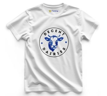 Decent Dairies Logo Printed – Dairy Farm Staff T-Shirts CBDF13