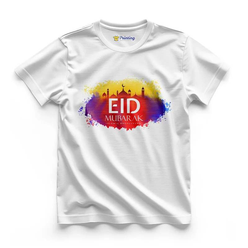 Eid Mubarak Vector Printed T-Shirt ECEM02