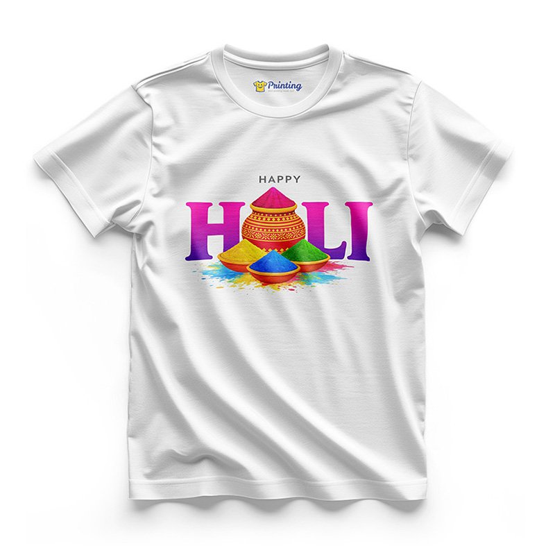 Holi Artwork Printed T-Shirts ECHT02