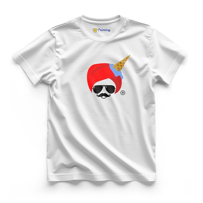 Logo Printed Ice Cream Shop Staff T-Shirts CBIC11