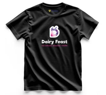 Dairy Feast Logo Printed – Ice Cream Shop Staff T-Shirts CBIC12