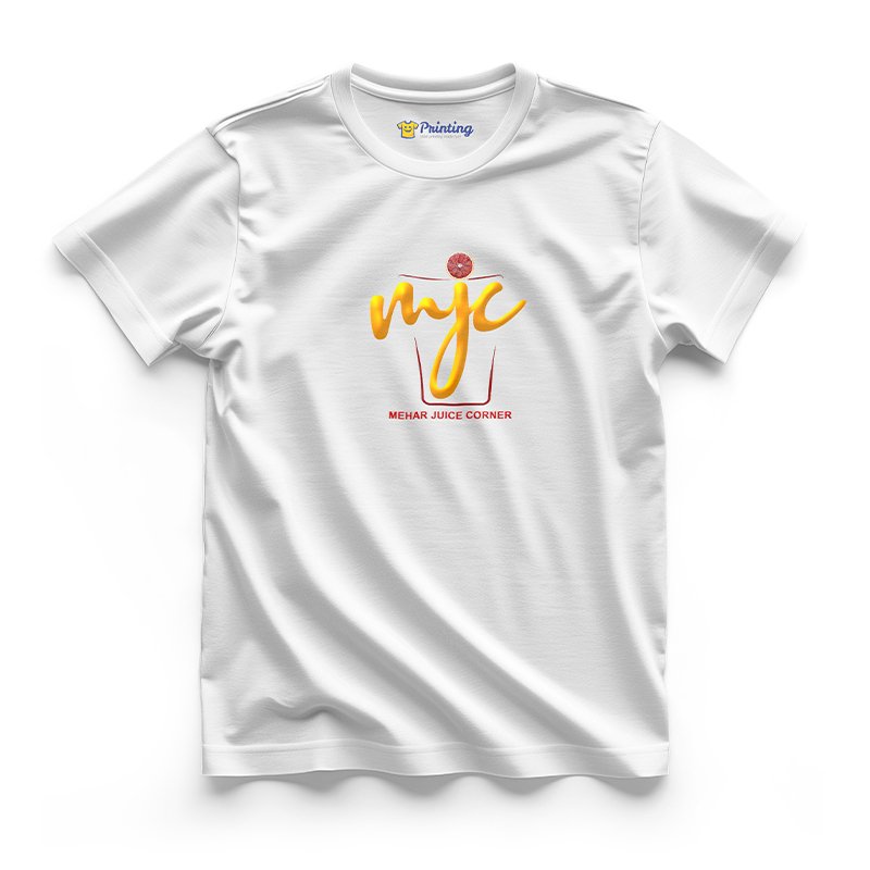 MJC Logo Printed - Ice Cream Shop Staff T-Shirts CBIC14