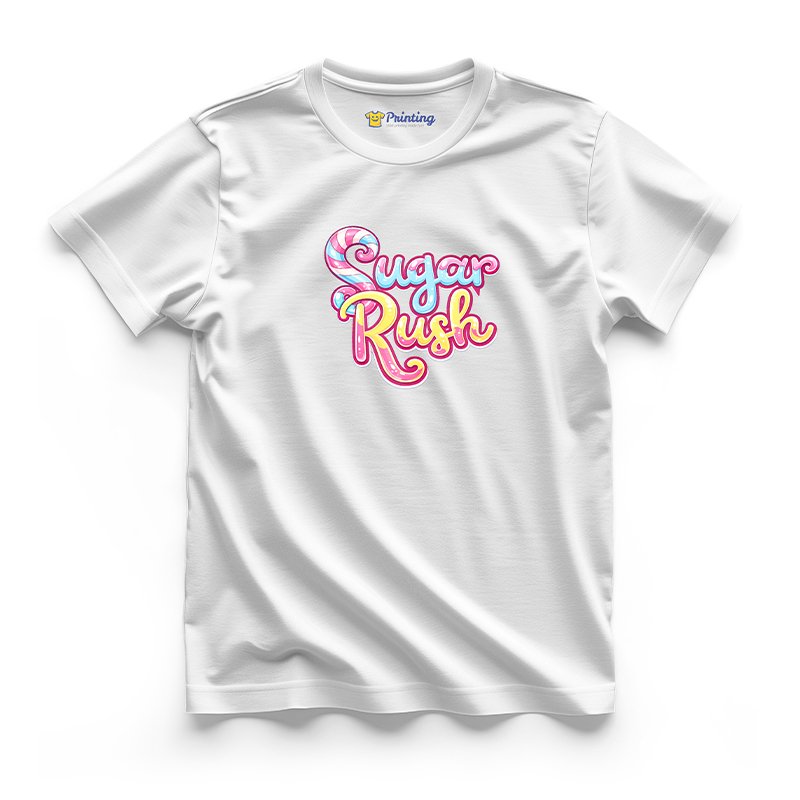 Sugar Rush Logo Printed - Ice Cream Shop Staff T-Shirts CBIC19