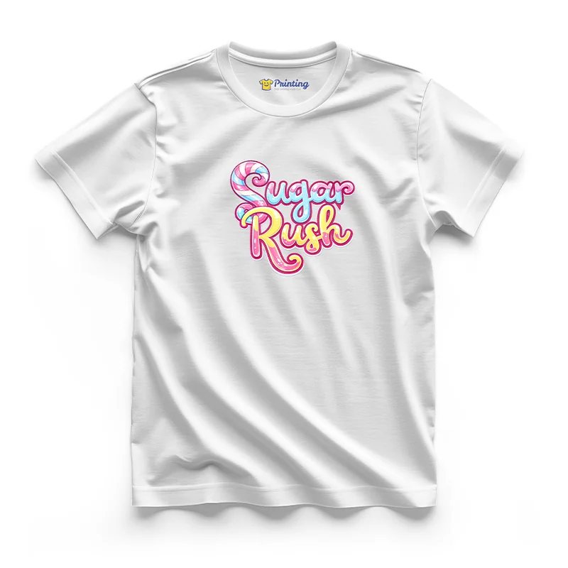 Sugar Rush Logo Printed - Ice Cream Shop Staff T-Shirts CBIC19