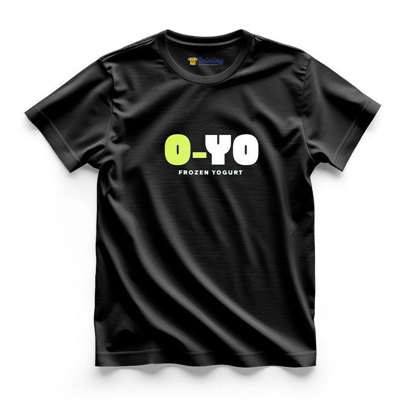 O-YO Logo Printed - Ice Cream Shop Staff T-Shirts CBIC20