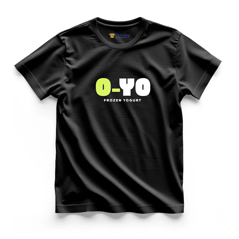 O-YO Logo Printed - Ice Cream Shop Staff T-Shirts CBIC20