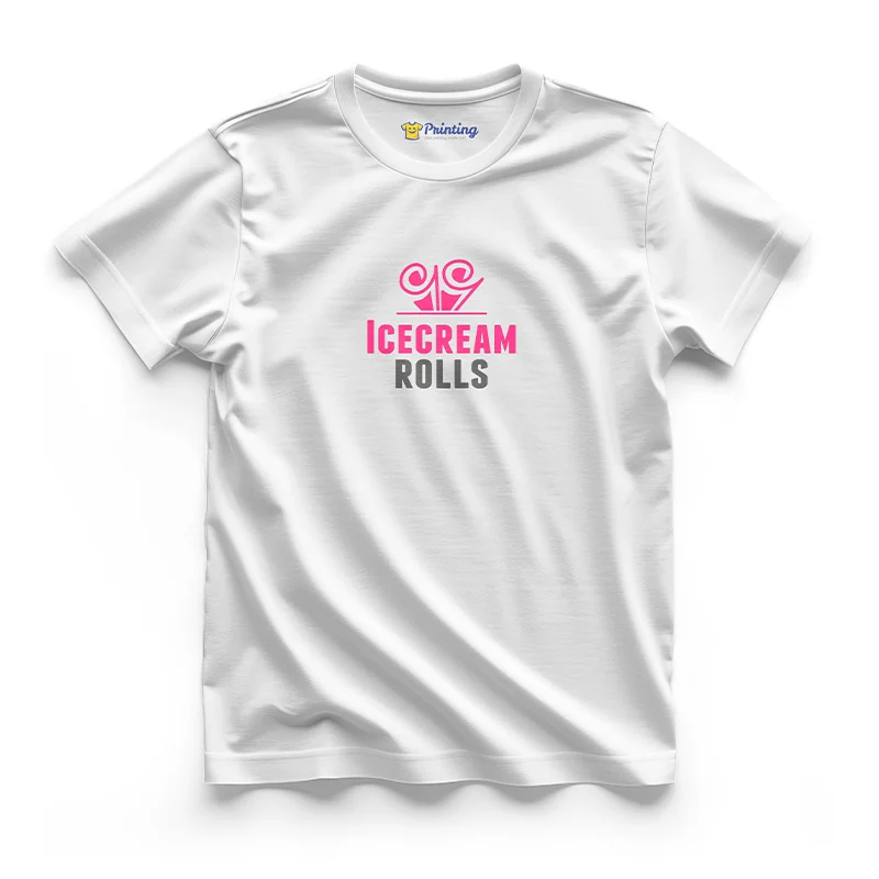 Ice Cream Logo Printed - Ice Cream Shop Staff T-Shirts CBIC07