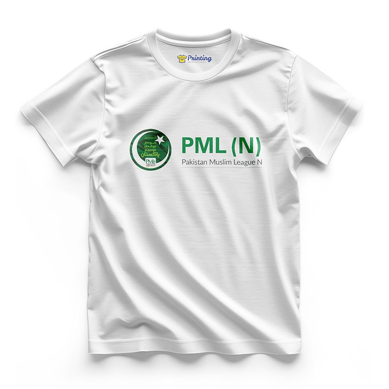 PML (N) Logo Printed Political Campaign T-Shirt ECPC09