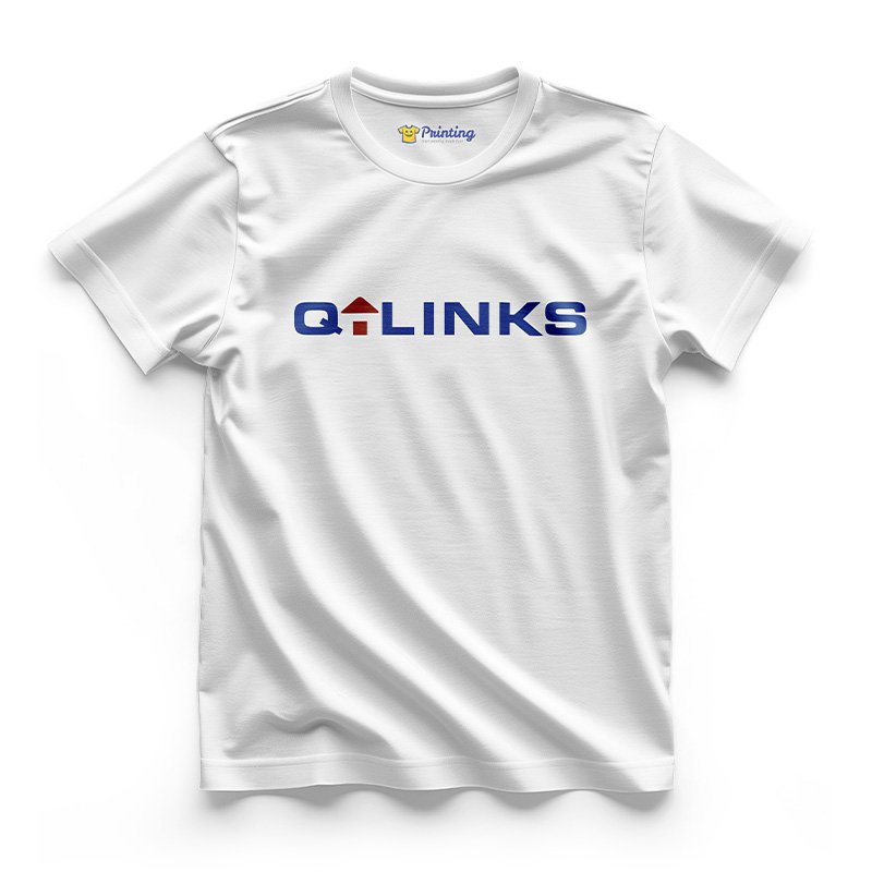 Q-Links Logo Printed - Real Estate Companies T-Shirt CBRE15