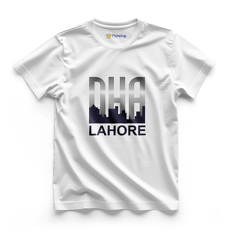 DHA Lahore Logo Printed - Real Estate Companies T-Shirt CBRE18