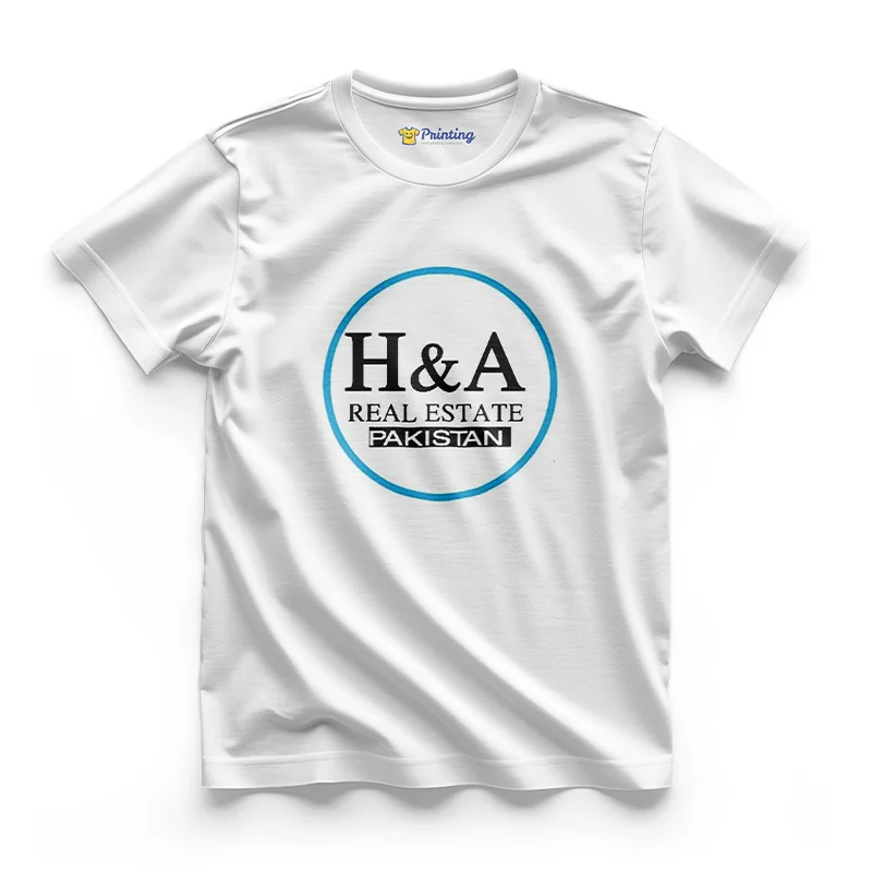 H&A Real Estate Logo Printed - Real Estate Companies T-Shirt CBRE06