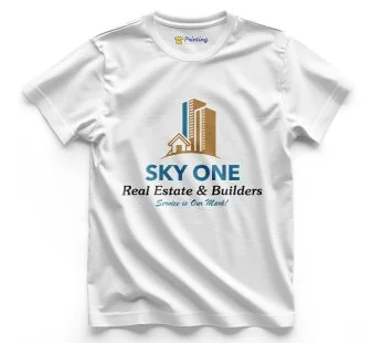 Sky One Logo Printed – Real Estate Companies T-Shirt CBRE07