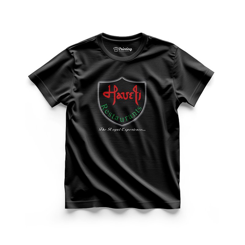 Haveli Logo Printed - Restaurant Staff T-Shirts CBRT09