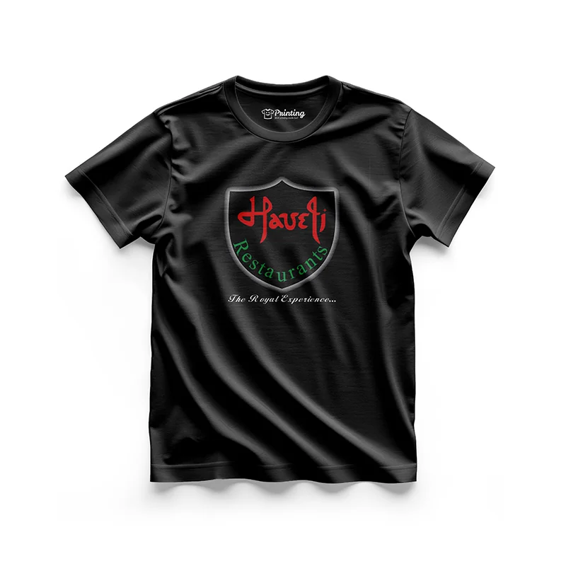 Haveli Logo Printed - Restaurant Staff T-Shirts CBRT09