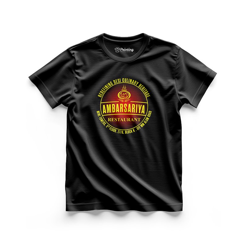 Ambarsariya Logo Printed - Restaurant Staff T-Shirts CBRT14