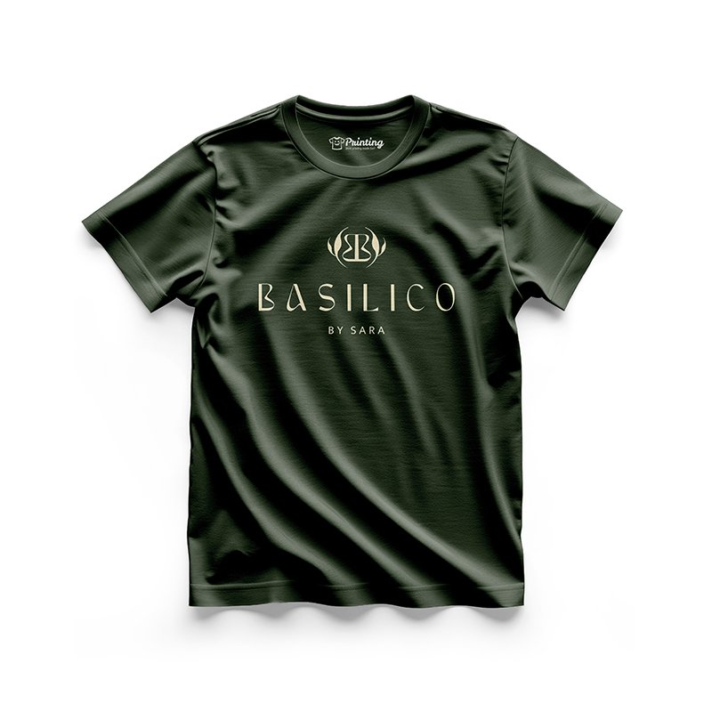 Basilico Logo Printed - Restaurant Staff T-Shirts CBRT15
