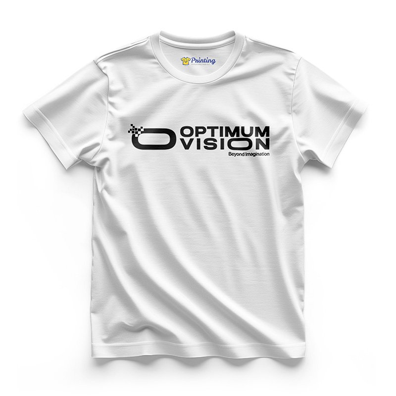 Optimum Vision Logo Printed - Signage Company Staff T-Shirt CBSC01