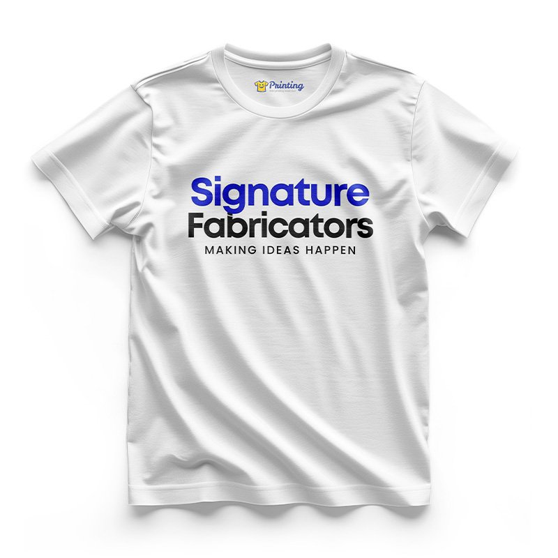 Signature Fabrications Logo Printed - Signage Company Staff T-Shirt CBSC14