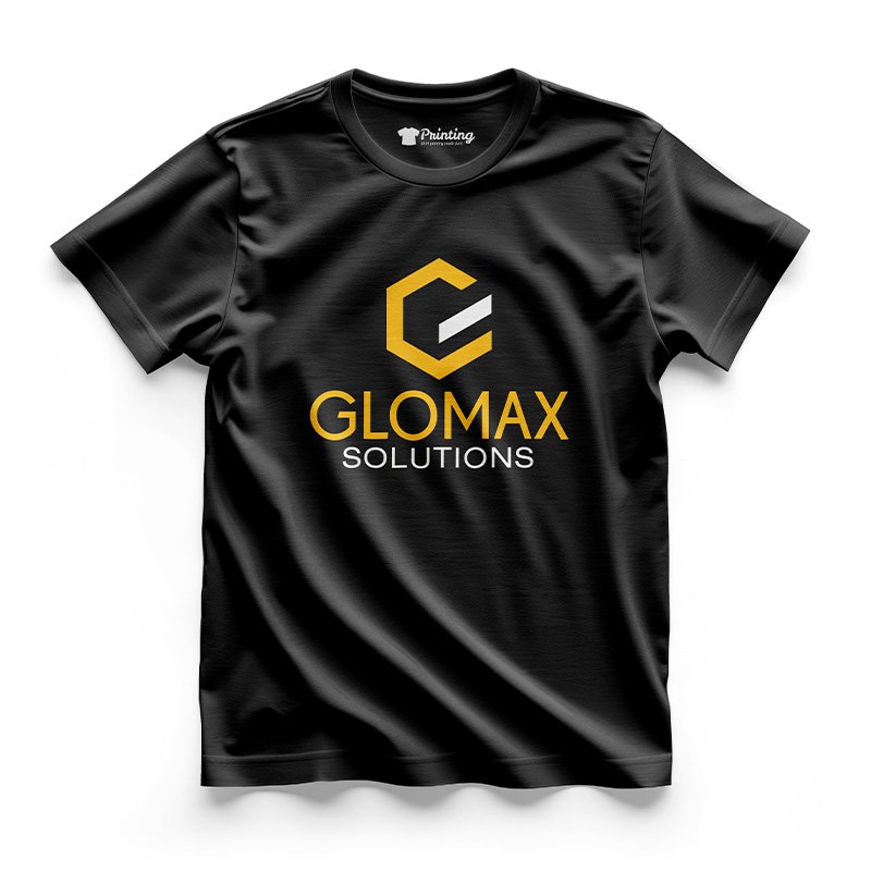 Glomax Solutions Logo Printed - Signage Company Staff T-Shirt CBSC08