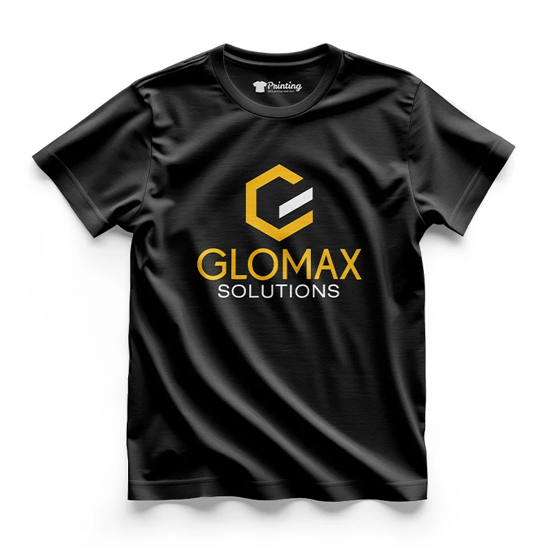 Glomax Solutions Logo Printed - Signage Company Staff T-Shirt CBSC08