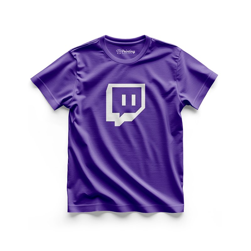 Twitch Logo Printed - Social Media Inspired T-Shirts IPSM22