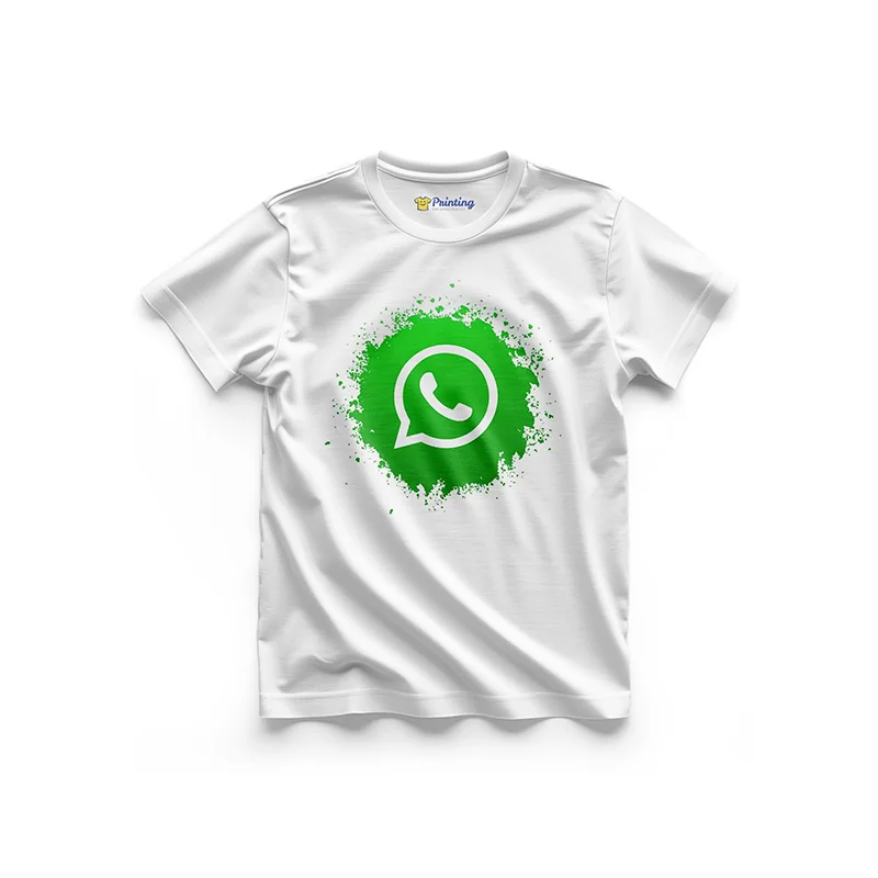 WhatsApp Logo Printed - Social Media Inspired T-Shirts IPSM07