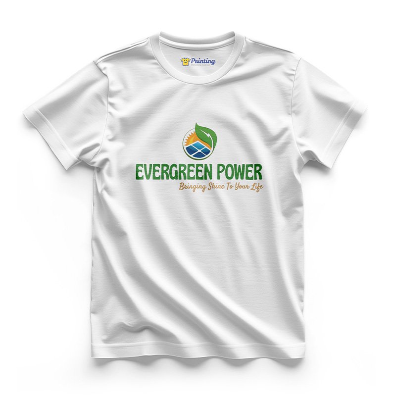 Evergreen Power Logo - Solar Company Staff T-Shirt IFSC-12