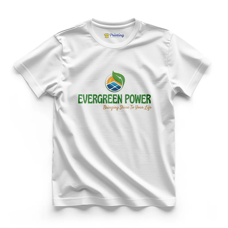 Evergreen Power Logo - Solar Company Staff T-Shirt IFSC-12