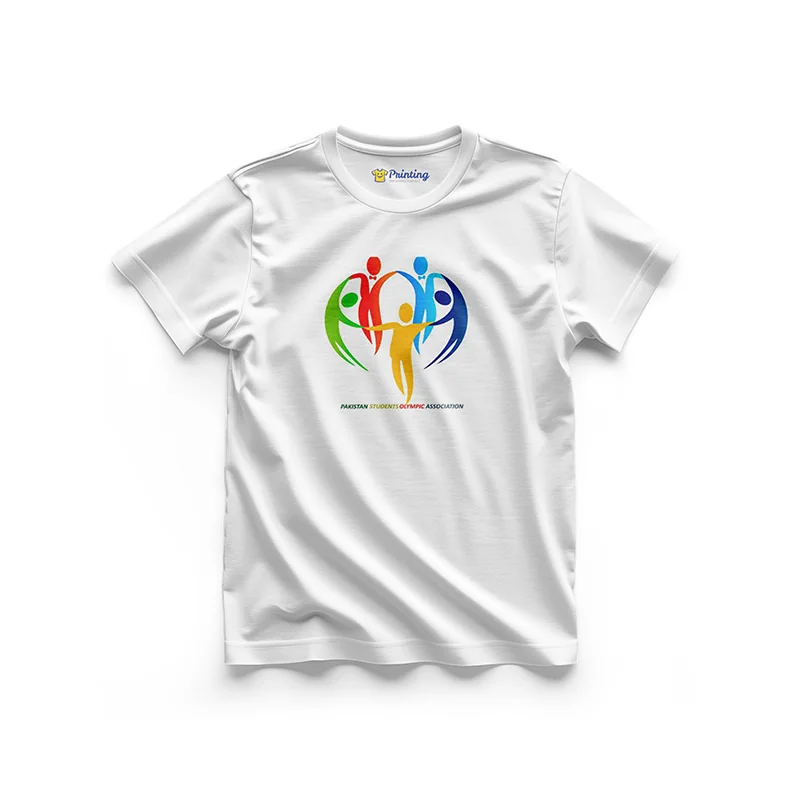 PSOA Logo Printed - Sports Events T-Shirts ECSE06