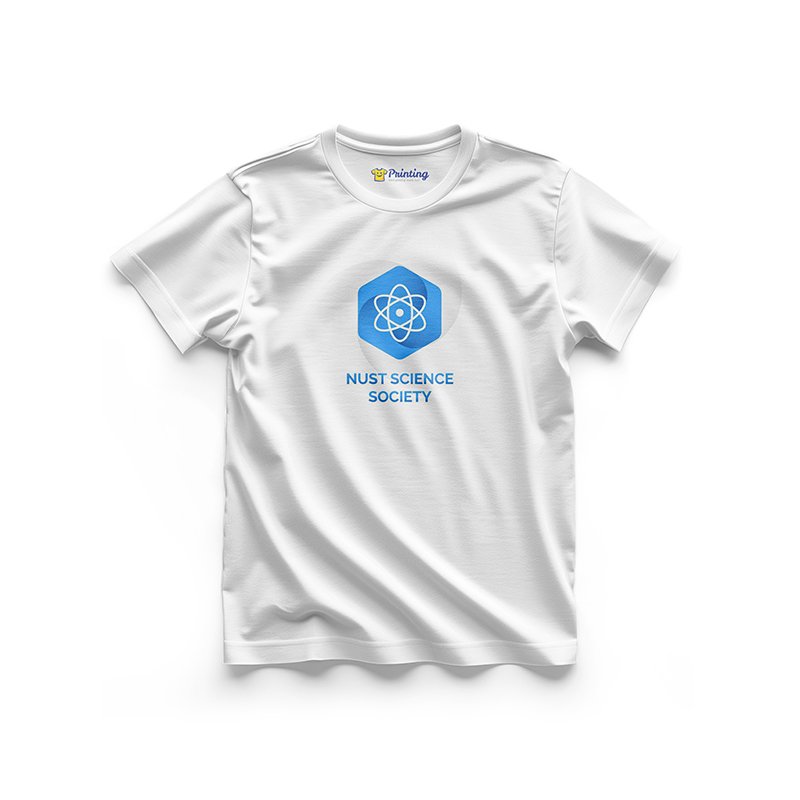 Nust Science Society Logo Printed - University Society T-Shirts EIUS02
