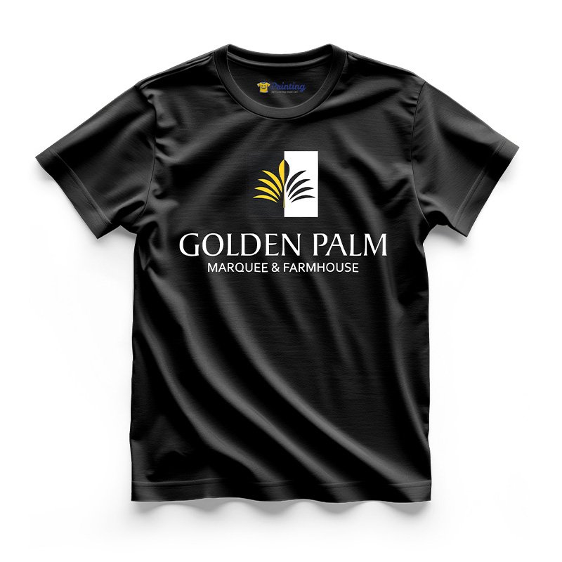 Golden Palm Logo Printed - Wedding Hall Staff T-Shirt ECWH04
