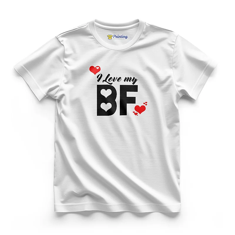 Its Him Couple Artwork Printed T-Shirt ECCT-08